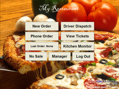 Point of Sale Main Menu