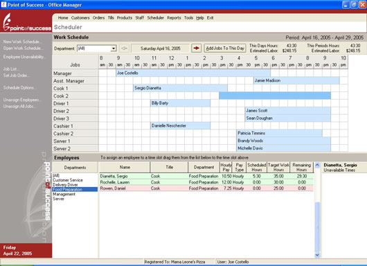 Employee Scheduling Point of Sale Software
